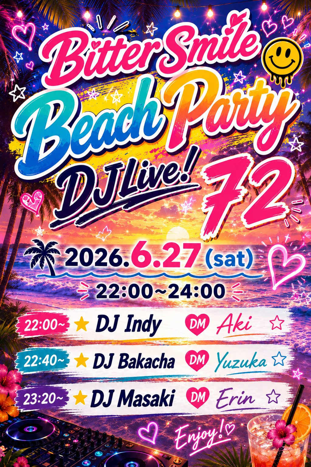 Bitter Smile Beach Party DJ Live! 72