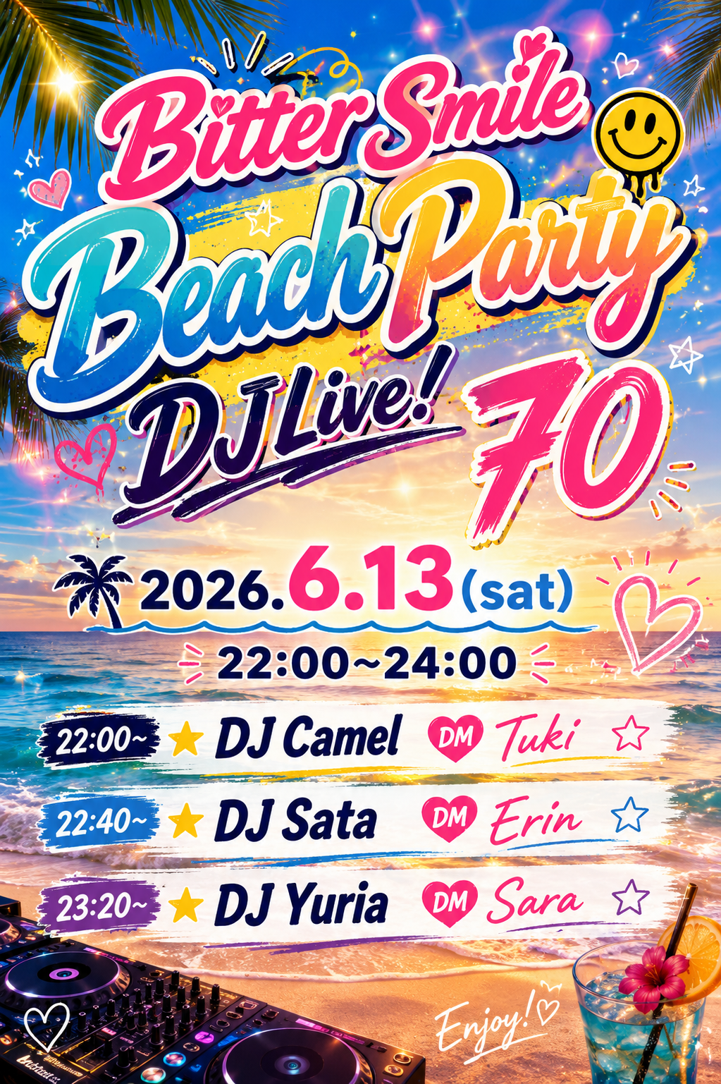 Bitter Smile Beach Party DJ Live!70 Finished